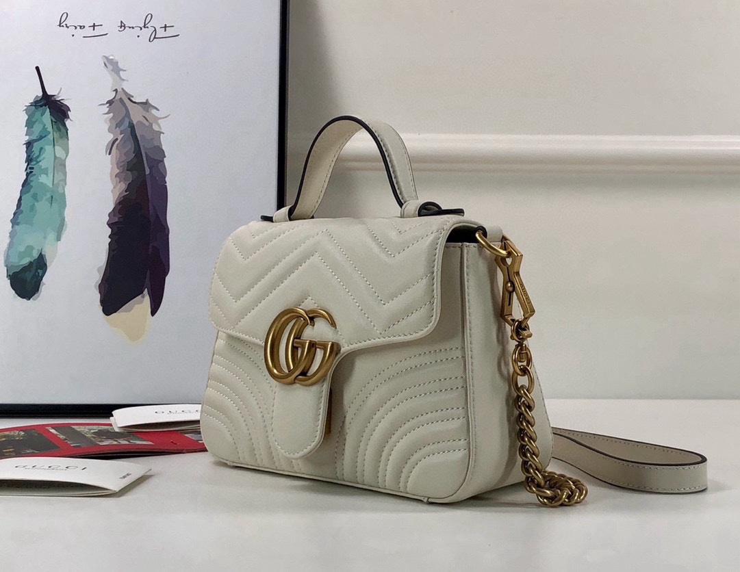 Gucci GG Marmont Series handbag White