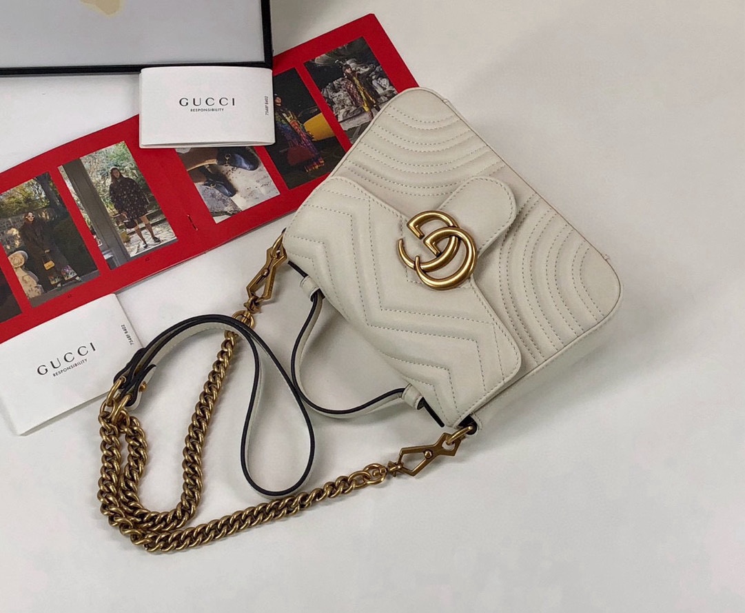 Gucci GG Marmont Series handbag White