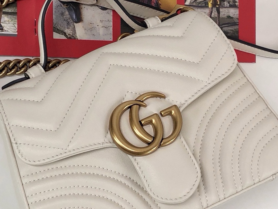 Gucci GG Marmont Series handbag White