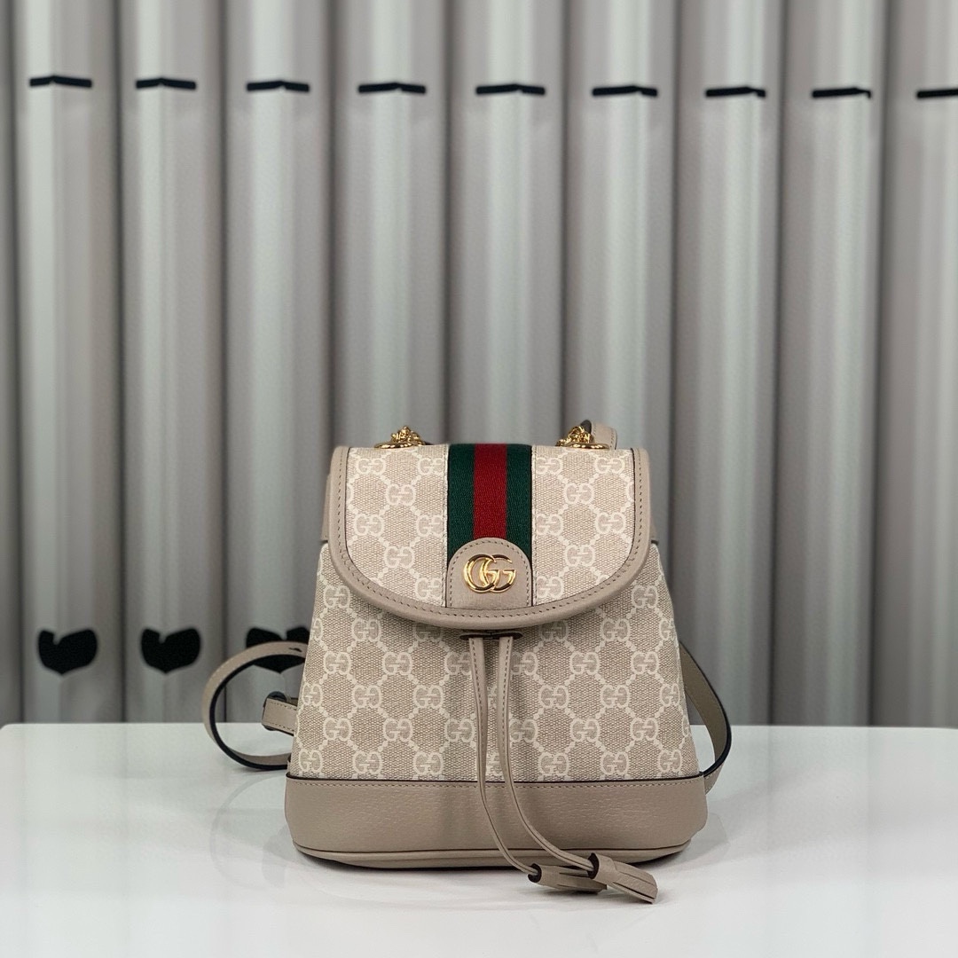 Gucci Ophidia series small backpack Red and green ribbo