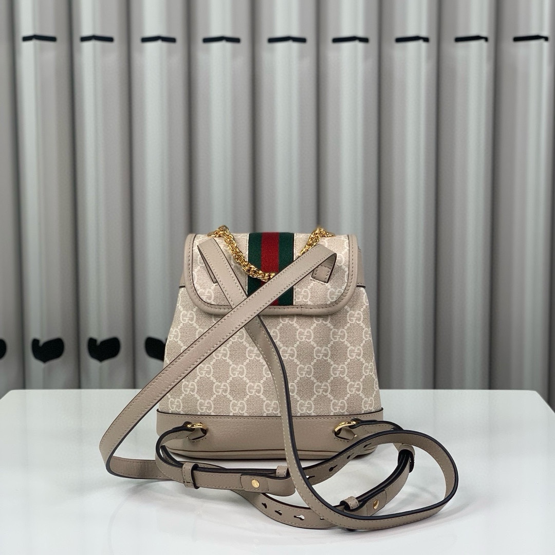 Gucci Ophidia series small backpack Red and green ribbo