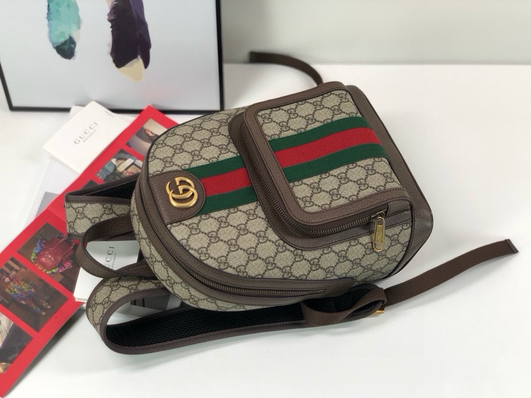 Gucci Ophidia series backpack Red and green ribbo