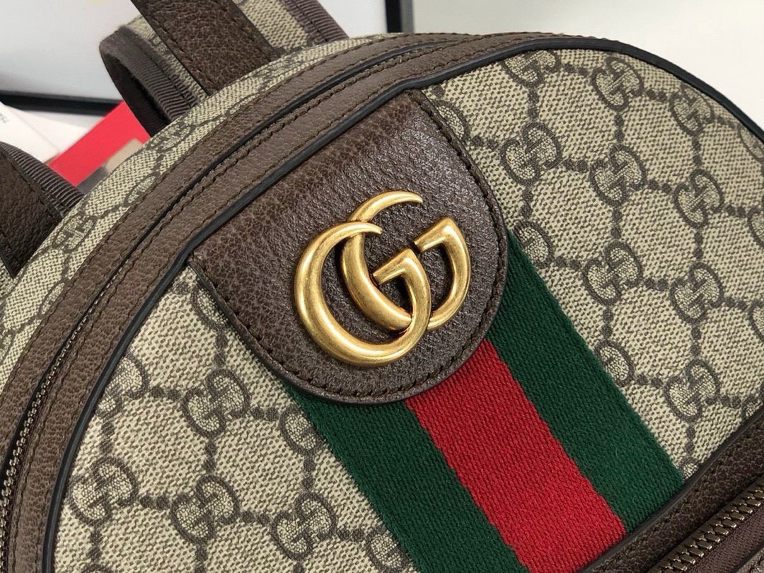 Gucci Ophidia series backpack Red and green ribbo