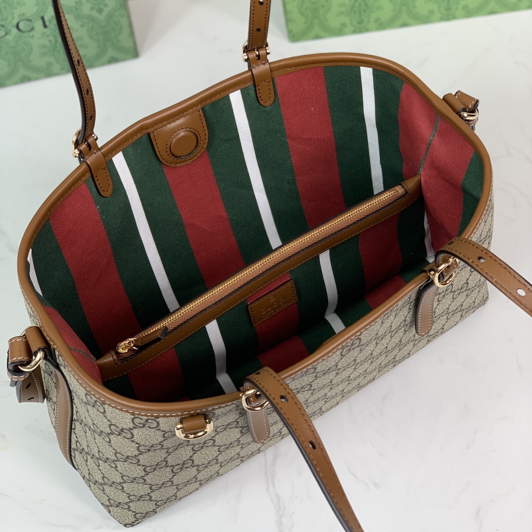 Gucci Ophidia series New shopping bags Striped webbing 815214 brown