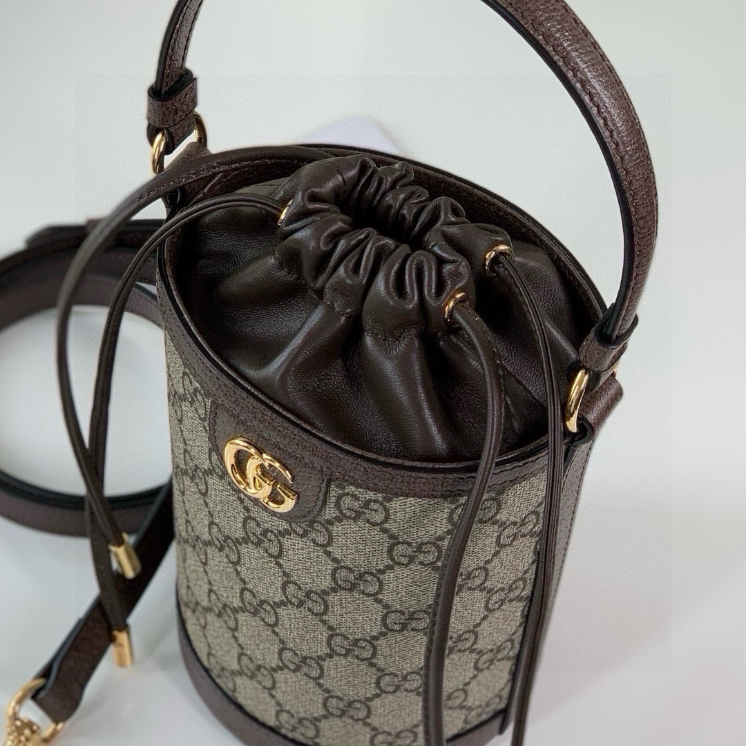 Gucci Ophidia series mini double G bucket bag 760199 Brown