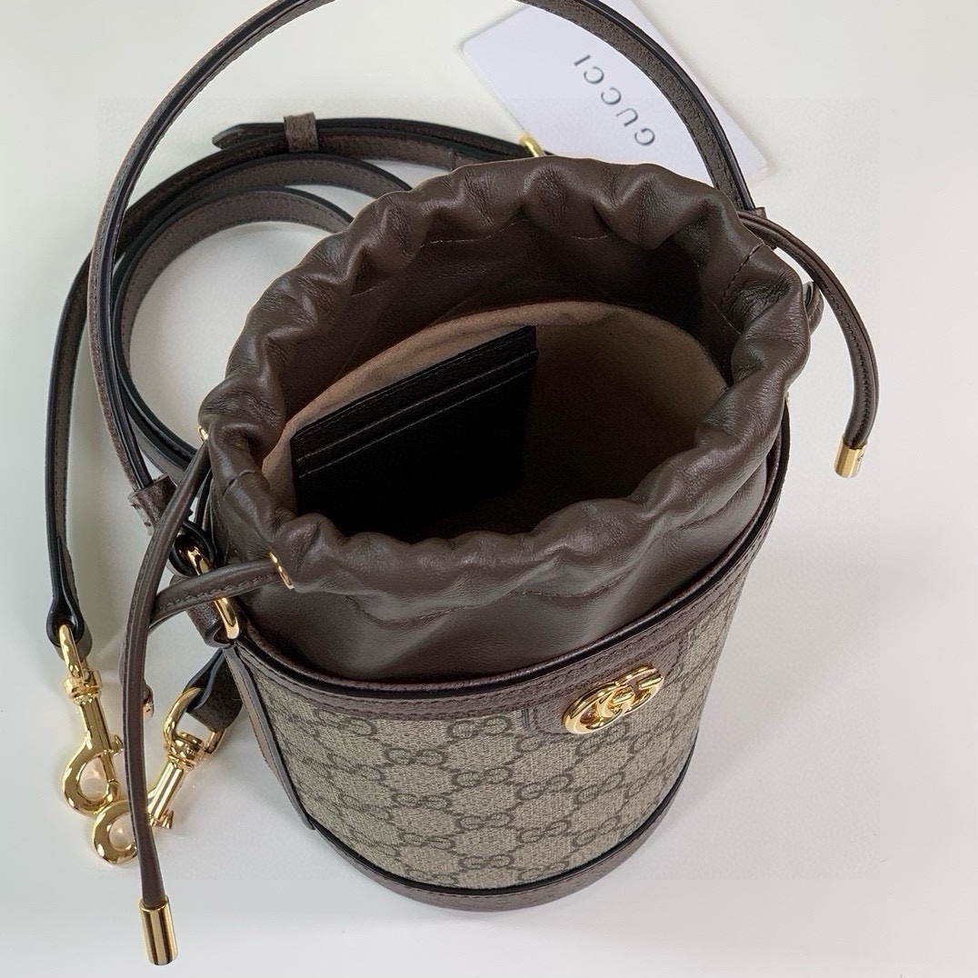 Gucci Ophidia series mini double G bucket bag 760199 Brown