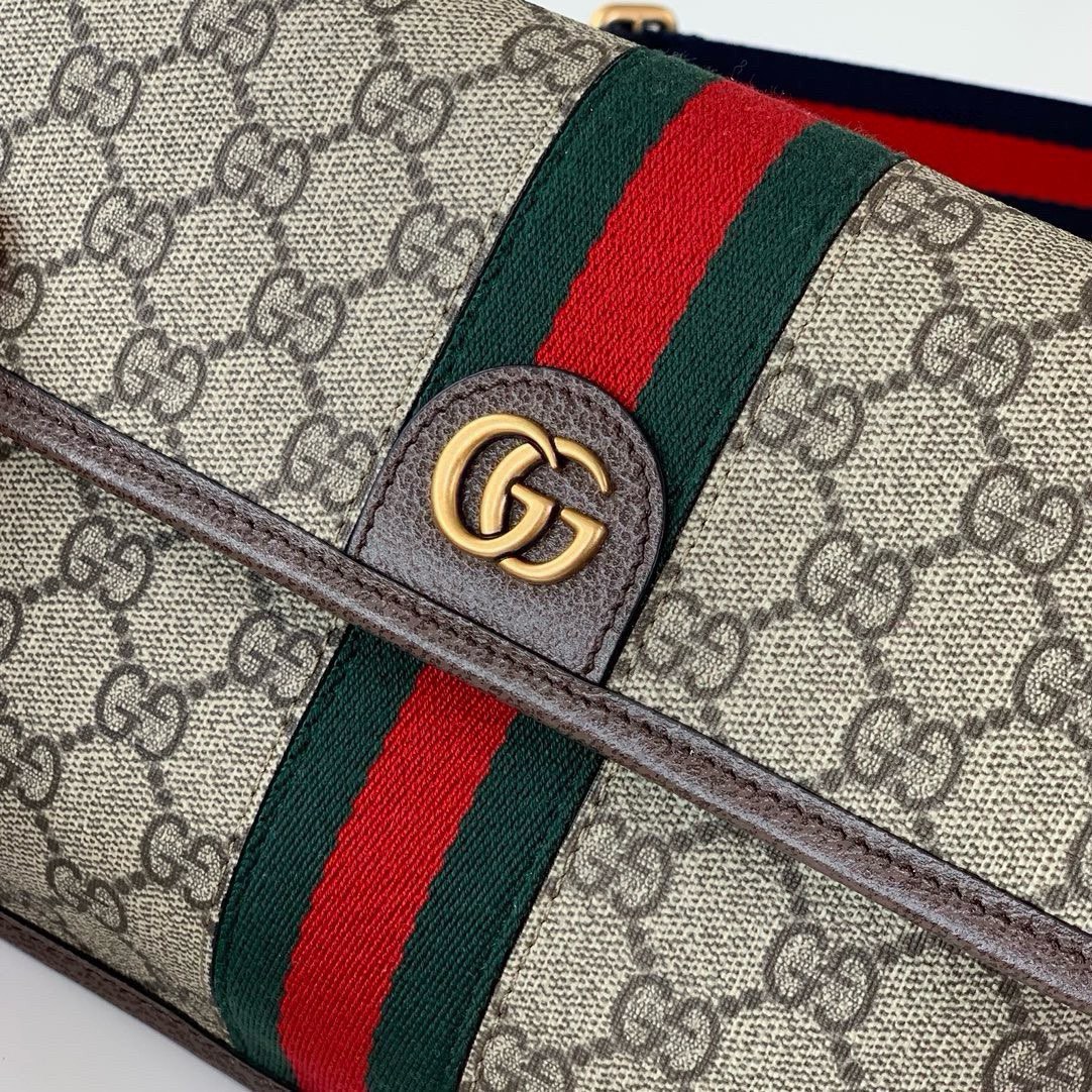 Gucci Ophidia GG Waist Bag 752597 in Beige/Brown