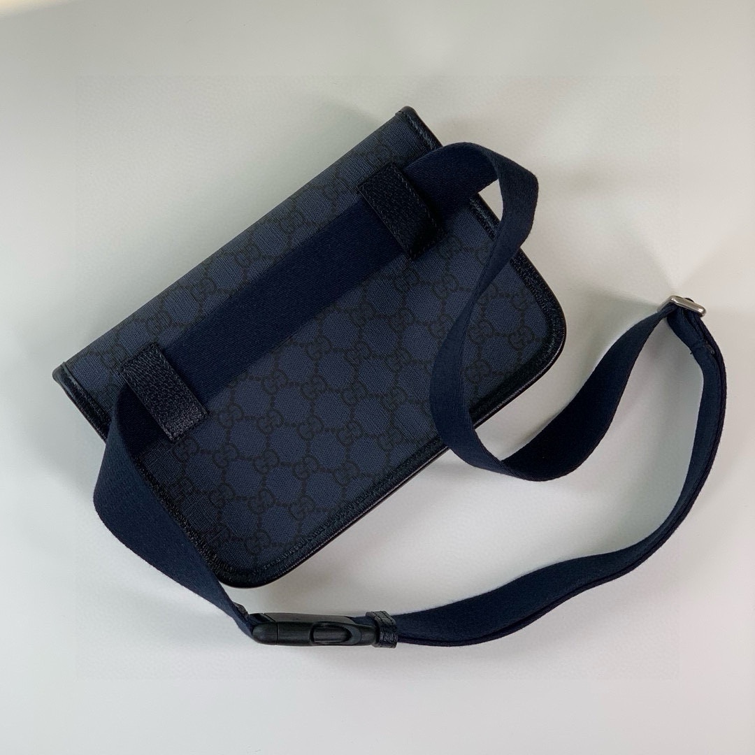 Gucci Ophidia GG Waist Bag 752597 in Blue/Black