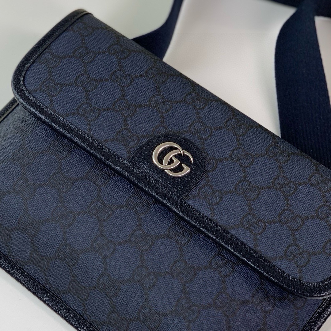 Gucci Ophidia GG Waist Bag 752597 in Blue/Black