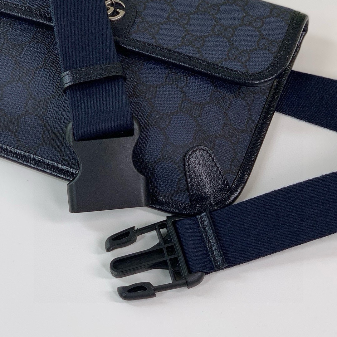 Gucci Ophidia GG Waist Bag 752597 in Blue/Black