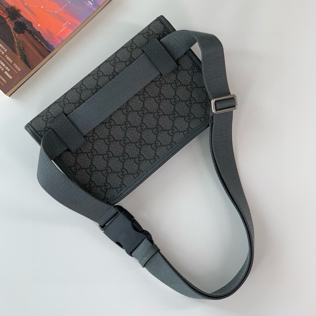 Gucci Ophidia GG Waist Bag 752597 in Grey/Black