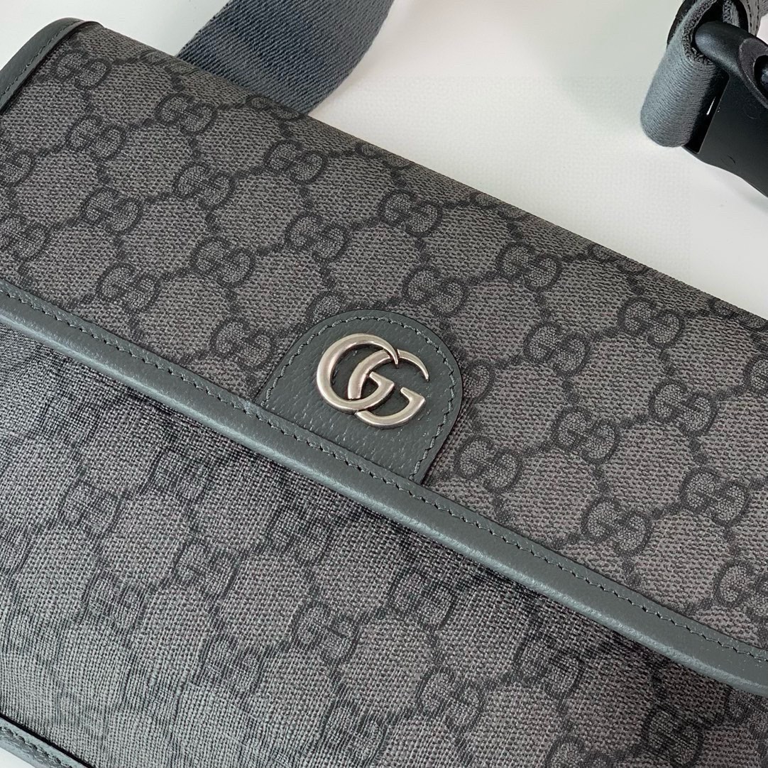 Gucci Ophidia GG Waist Bag 752597 in Grey/Black