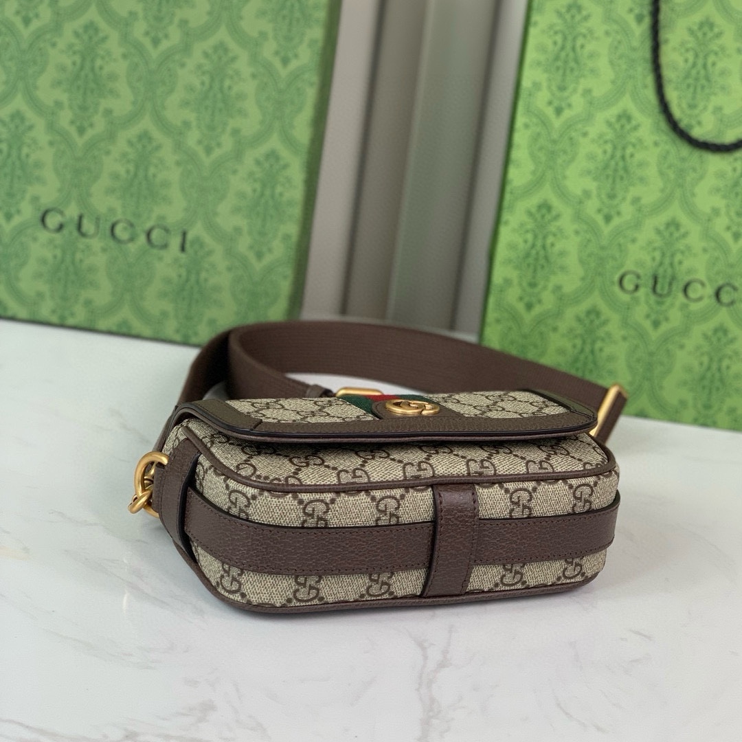 Gucci Ophidia Mini Shoulder Bag 795466 in Beige/Ebony