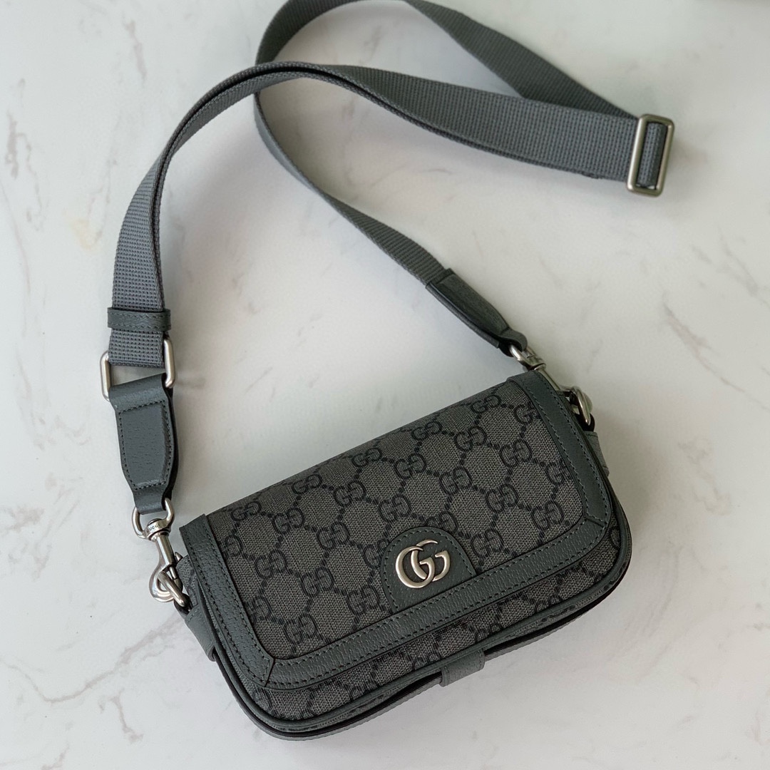 Gucci Ophidia Mini Shoulder Bag 795466 in Grey/Black