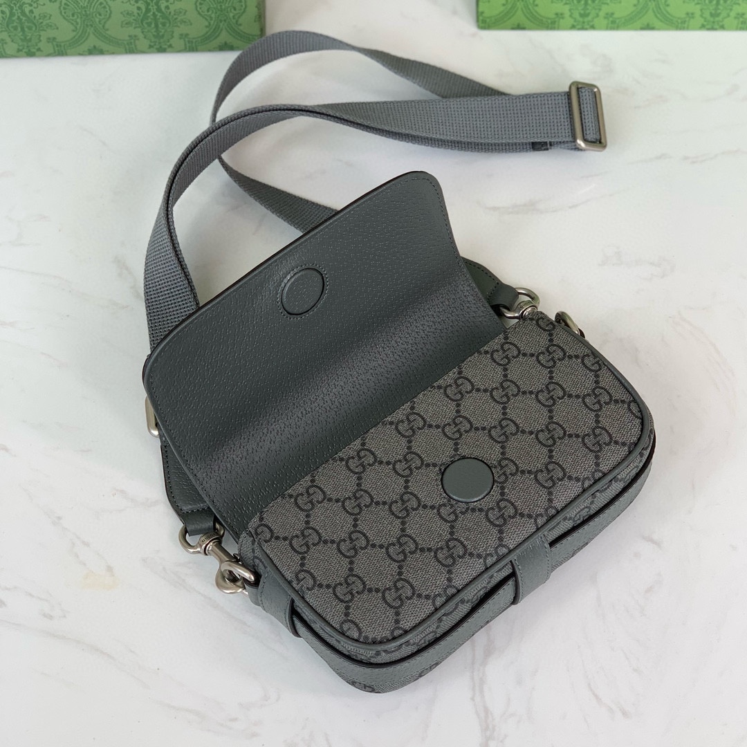 Gucci Ophidia Mini Shoulder Bag 795466 in Grey/Black