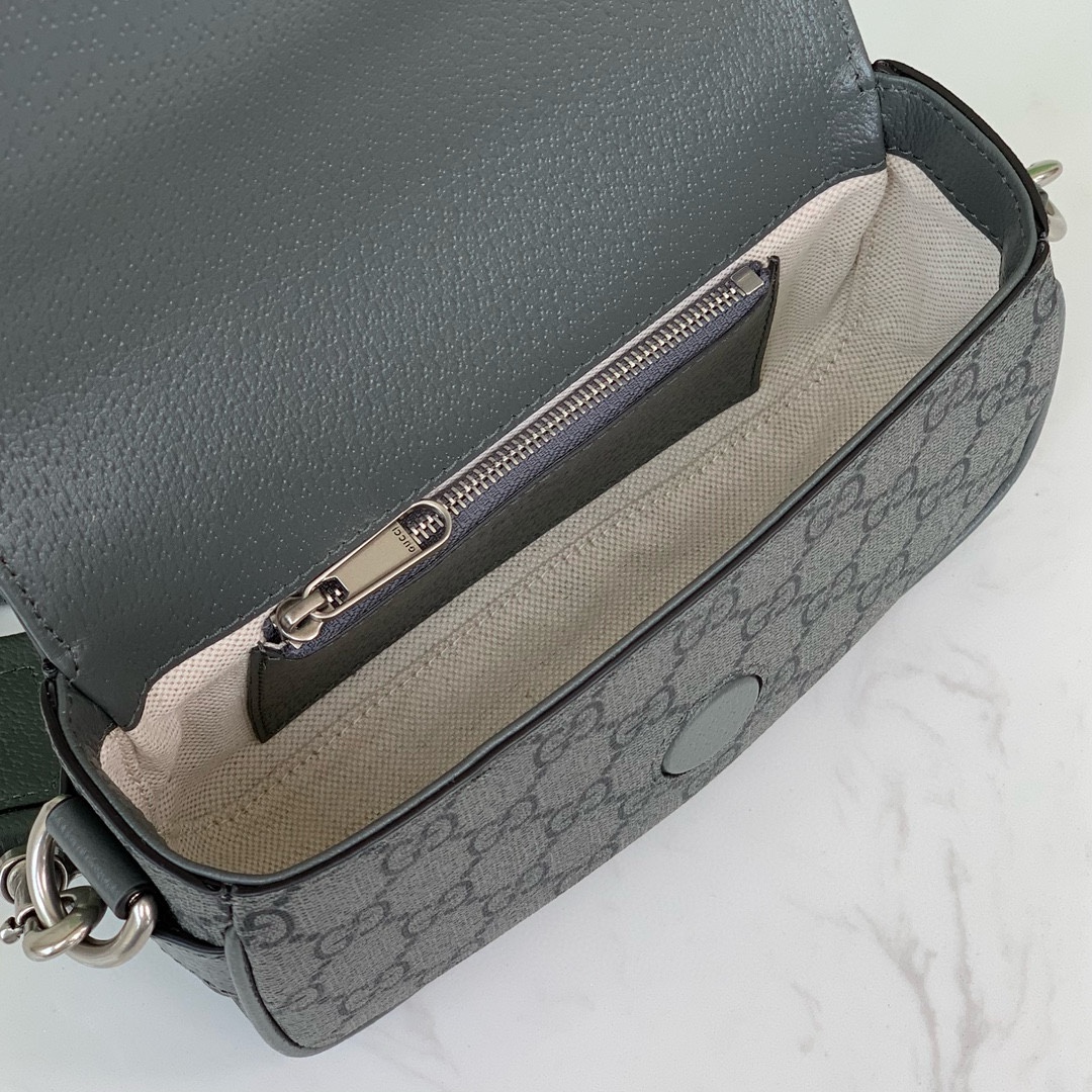 Gucci Ophidia Mini Shoulder Bag 795466 in Grey/Black