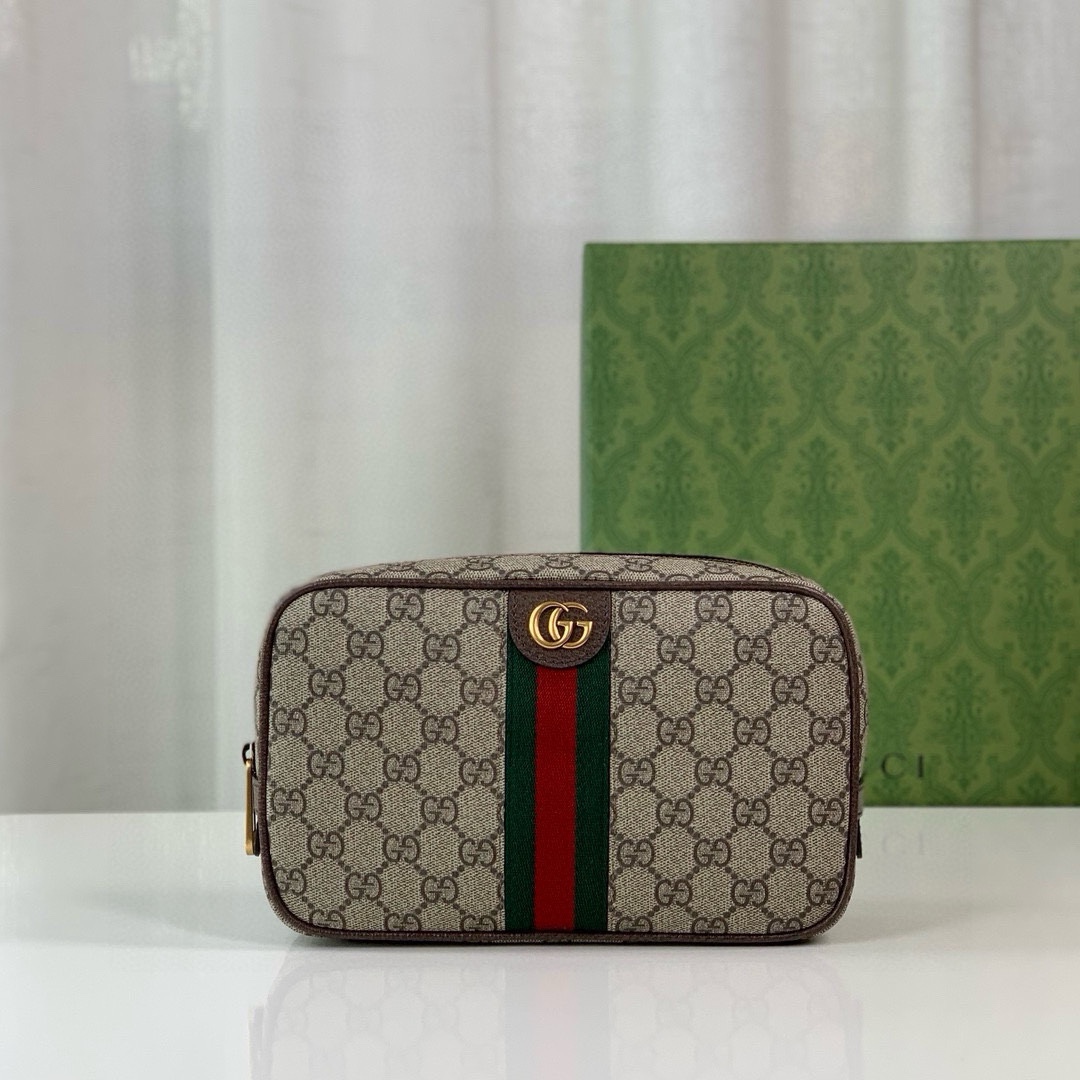 Gucci Savoy Toiletry Bag 760019 in Beige/Ebony