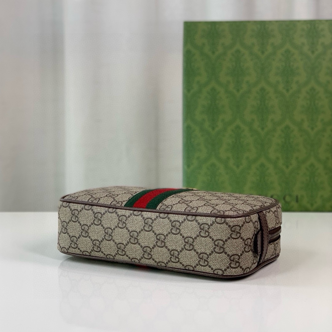 Gucci Savoy Toiletry Bag 760019 in Beige/Ebony