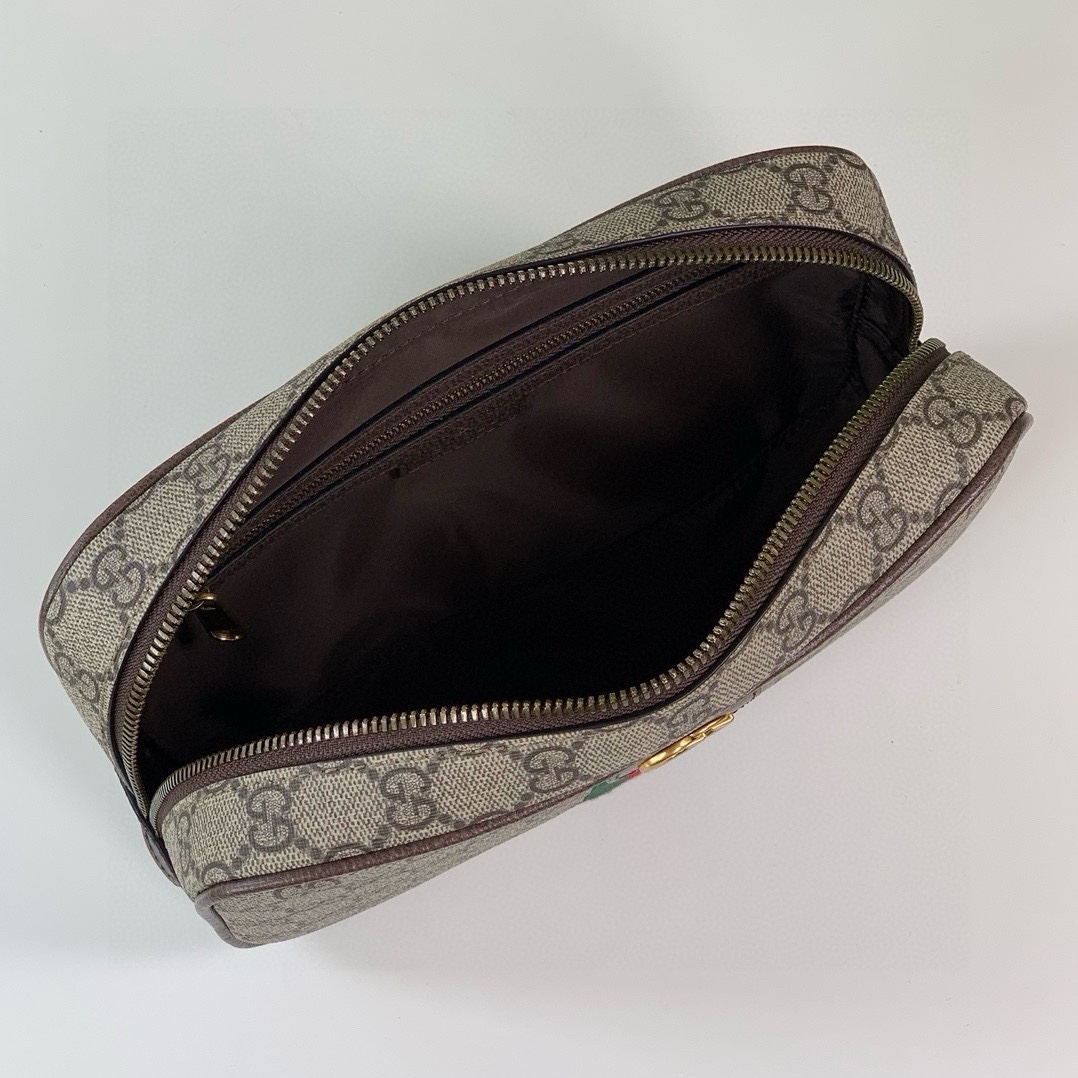 Gucci Savoy Toiletry Bag 760019 in Beige/Ebony