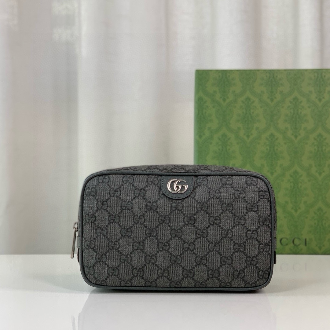 Gucci Savoy Toiletry Bag 760019 in Black/Grey