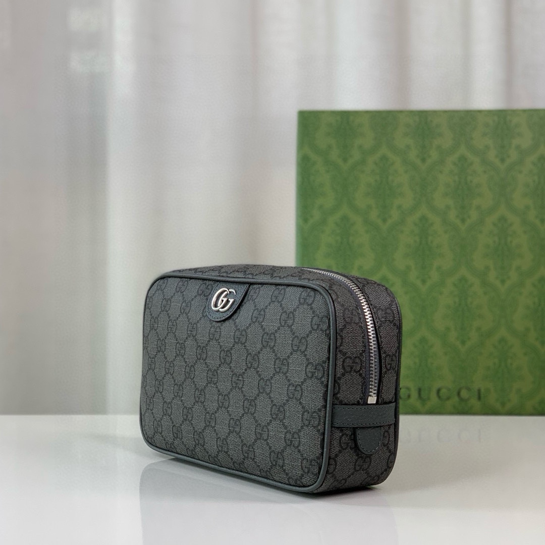 Gucci Savoy Toiletry Bag 760019 in Black/Grey