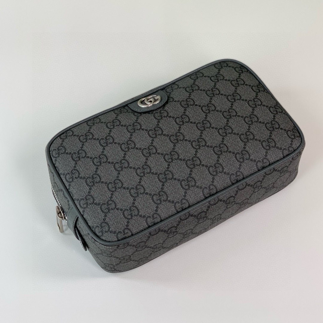 Gucci Savoy Toiletry Bag 760019 in Black/Grey