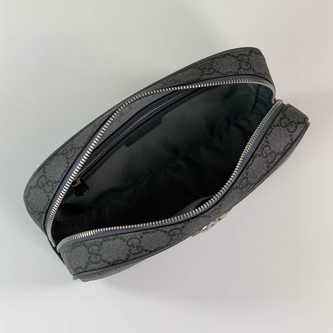 Gucci Savoy Toiletry Bag 760019 in Black/Grey