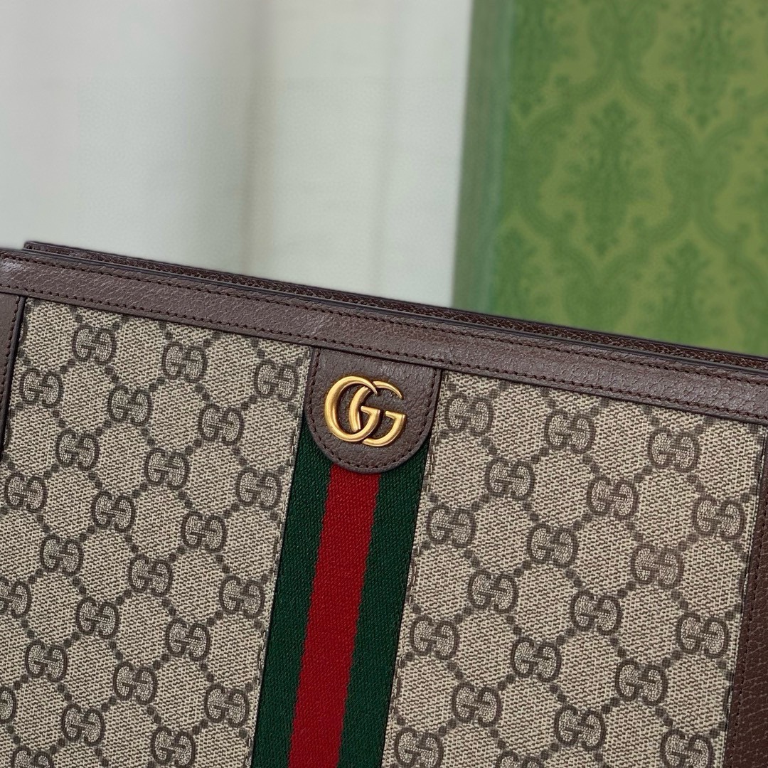 Gucci Ophidia Clutch Bag 760243 in Beige/Ebony