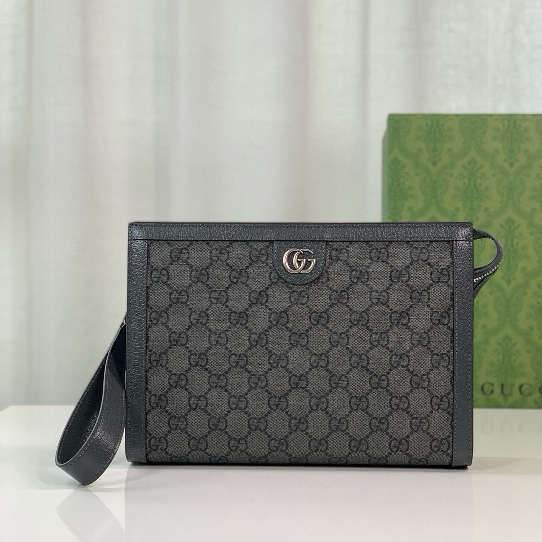 Gucci Ophidia Clutch Bag 760243 in Grey/Black