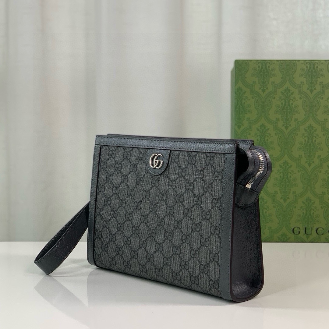 Gucci Ophidia Clutch Bag 760243 in Grey/Black