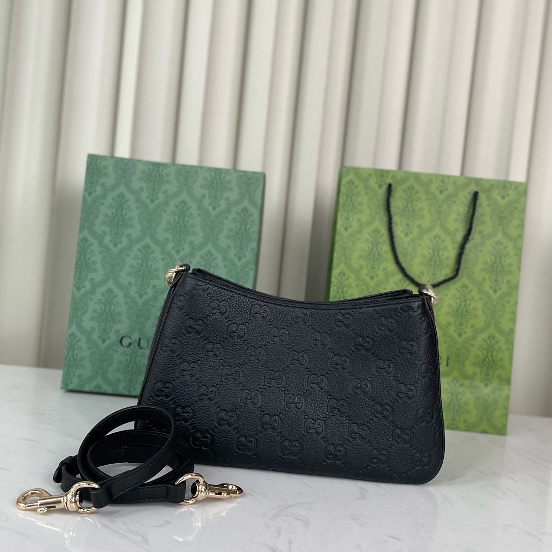 Gucci GG Emblem Mini Shoulder Bag 815263 in Black