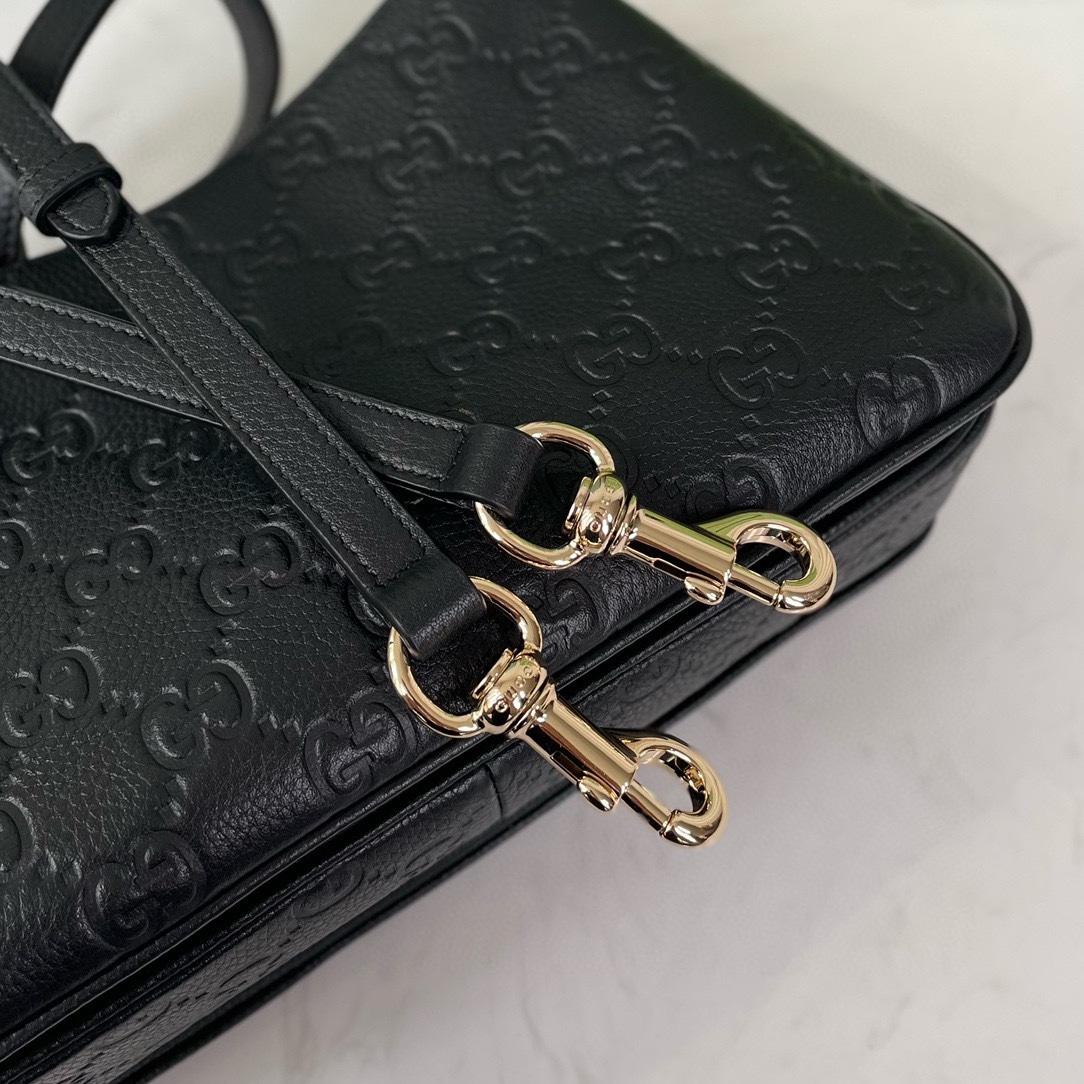 Gucci GG Emblem Mini Shoulder Bag 815263 in Black