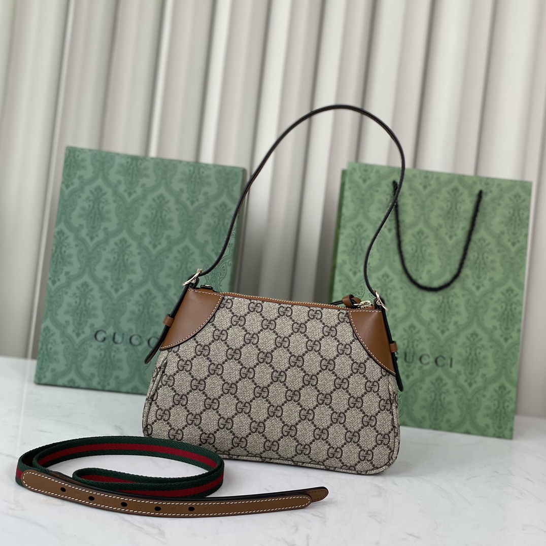 Gucci Ophidia GG Pattern Shopping Bag 815218 in Brown