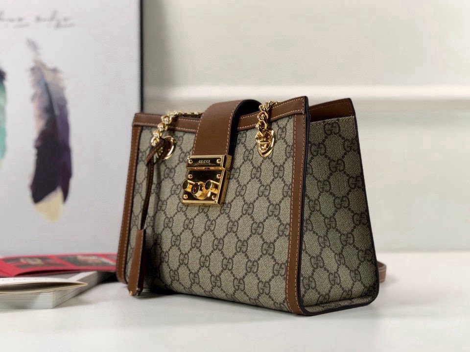 Gucci Original Quality PVC Tote Bag Padlock 498156 in Brown