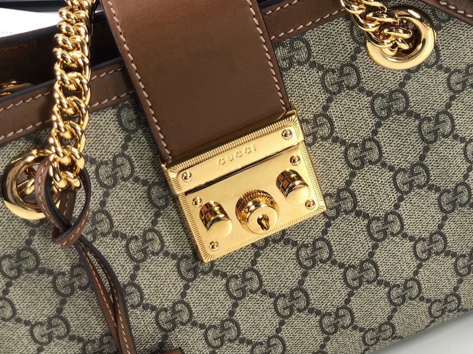 Gucci Original Quality PVC Tote Bag Padlock 498156 in Brown