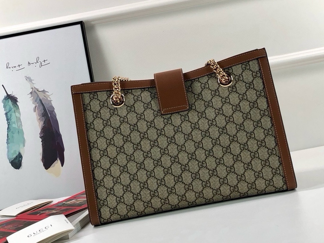 Gucci Original Quality PVC Tote Bag Padlock 479197 in Brown