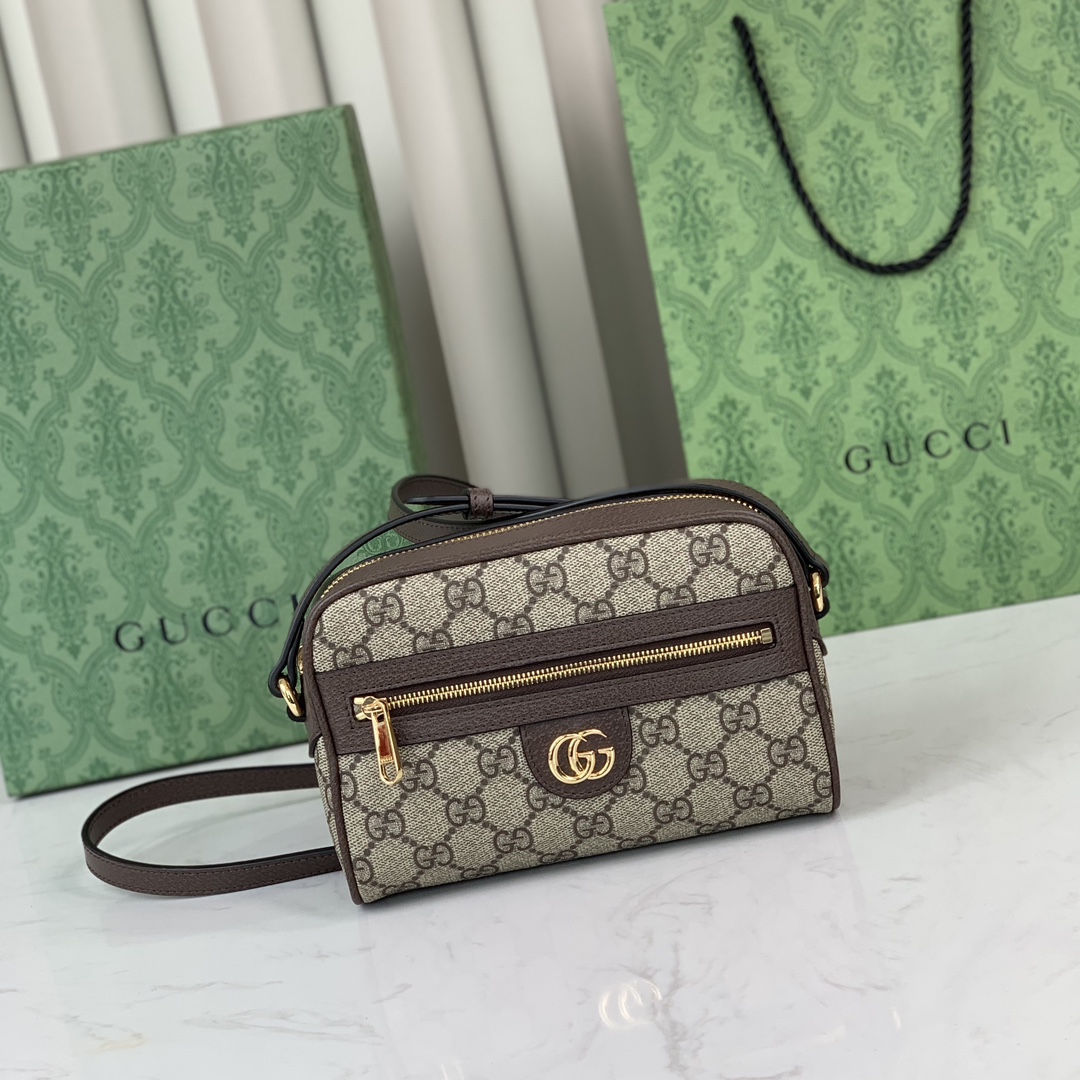 Gucci Ophidia Crossbody Bag 772311 in Beige and Ebony