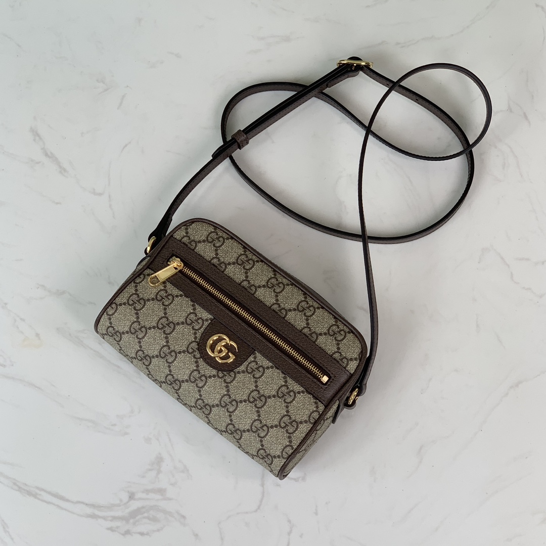 Gucci Ophidia Crossbody Bag 772311 in Beige and Ebony