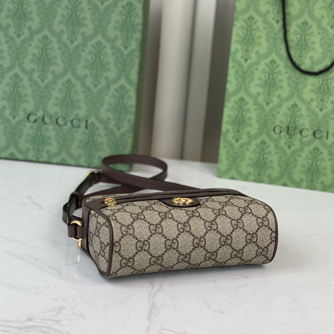 Gucci Ophidia Crossbody Bag 772311 in Beige and Ebony