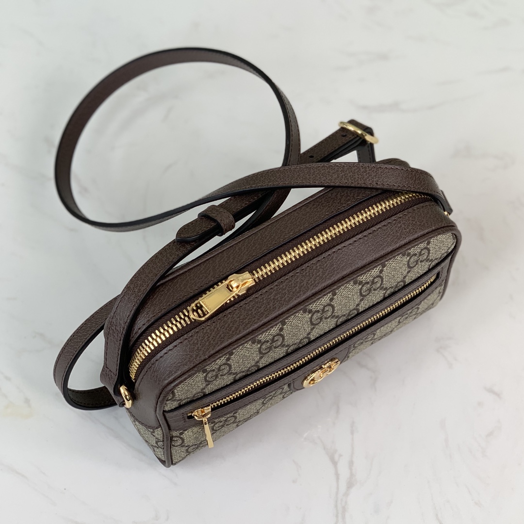 Gucci Ophidia Crossbody Bag 772311 in Beige and Ebony