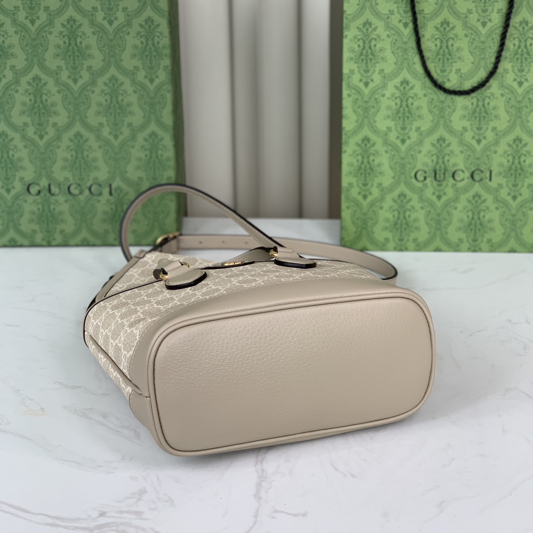 Gucci Ophidia Mini Tote Bag 811716 in Beige and White