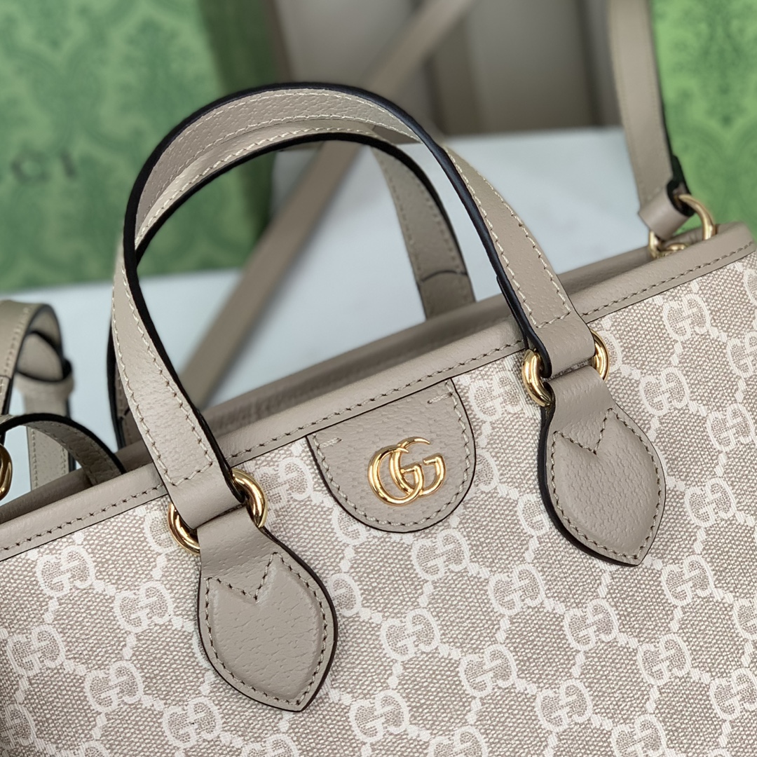 Gucci Ophidia Mini Tote Bag 811716 in Beige and White