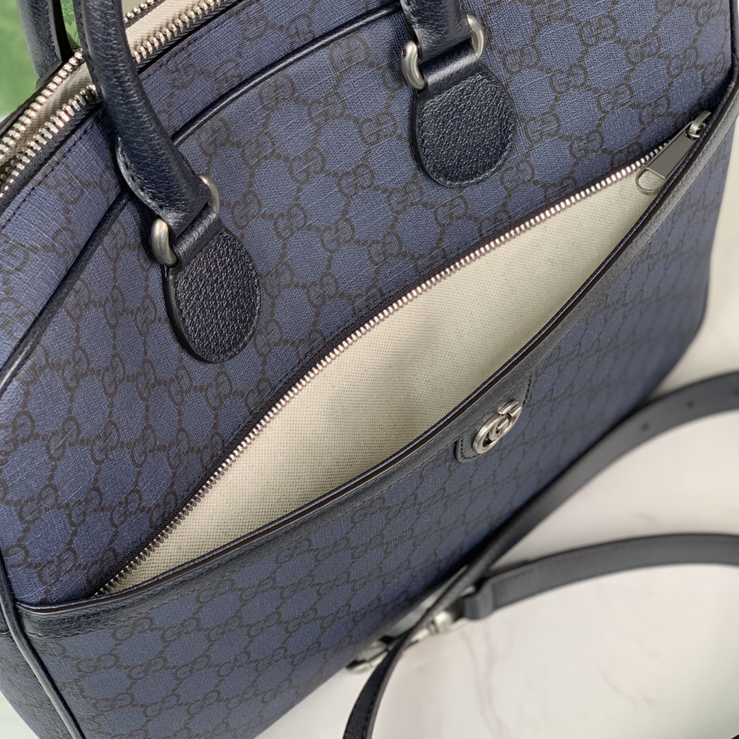 Gucci Ophidia GG Briefcase 792116 in Blue and Dark Blue