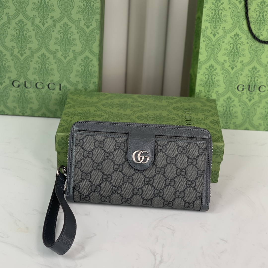 Gucci Ophidia Wallet 760248 in Grey and Black