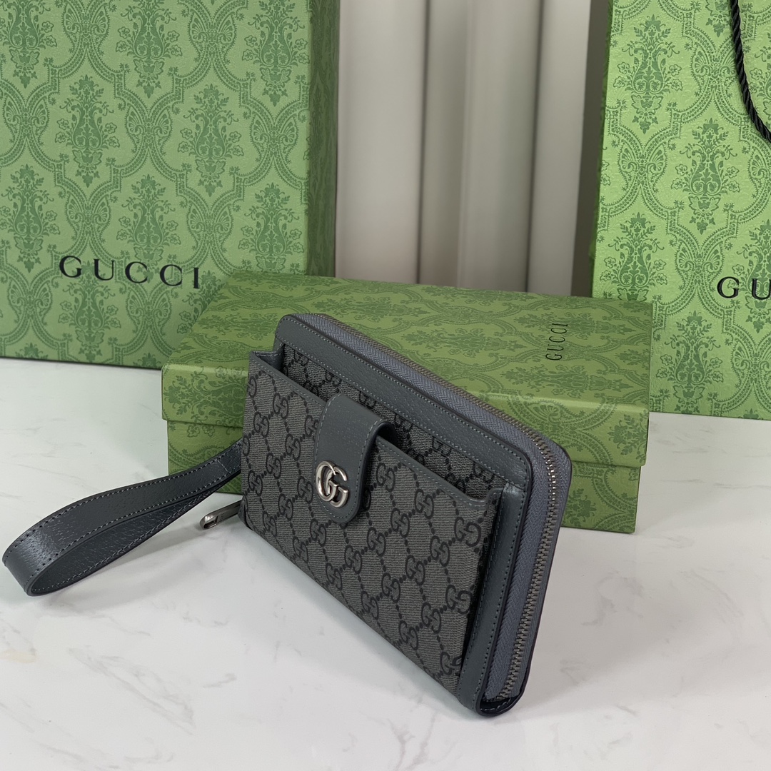 Gucci Ophidia Wallet 760248 in Grey and Black