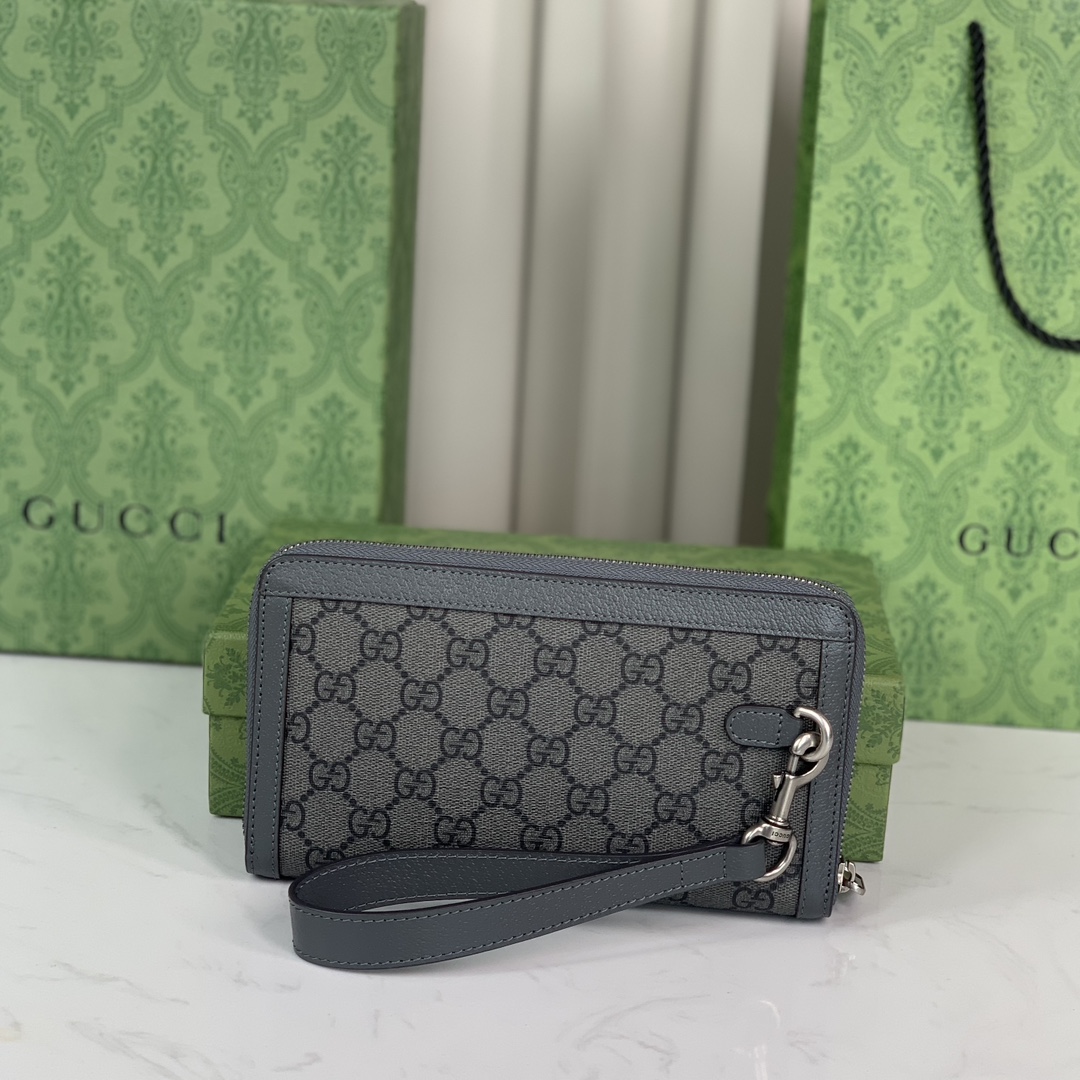 Gucci Ophidia Wallet 760248 in Grey and Black