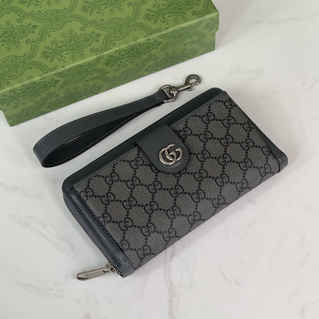 Gucci Ophidia Wallet 760248 in Grey and Black