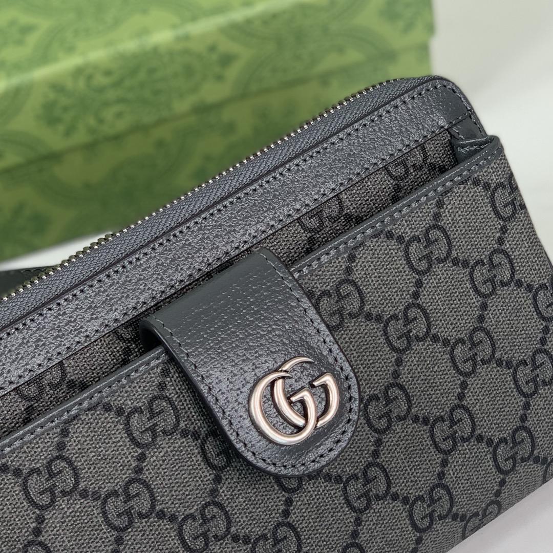 Gucci Ophidia Wallet 760248 in Grey and Black