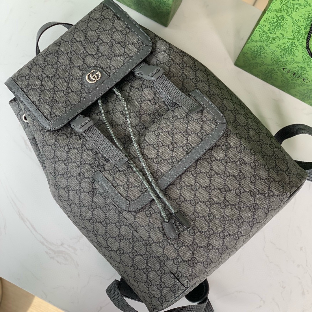 Gucci Ophidia Large GG Backpack 792104 in Grey and Black