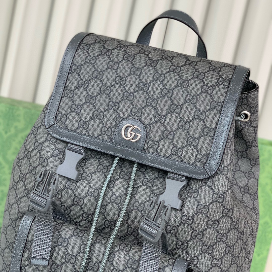 Gucci Ophidia Large GG Backpack 792104 in Grey and Black